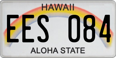 HI license plate EES084