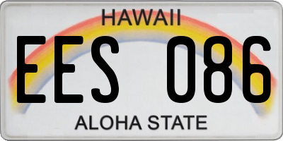 HI license plate EES086