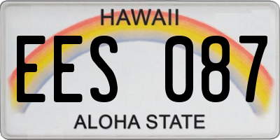 HI license plate EES087
