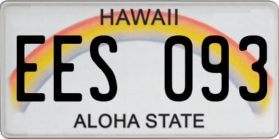 HI license plate EES093