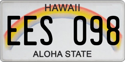 HI license plate EES098