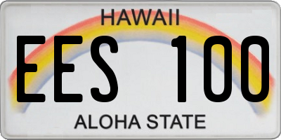 HI license plate EES100