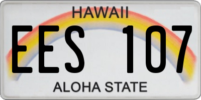HI license plate EES107