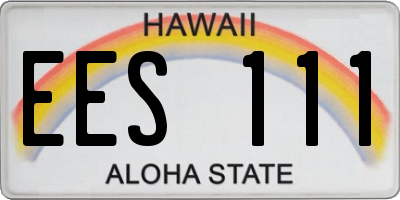 HI license plate EES111