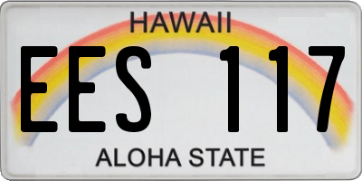 HI license plate EES117