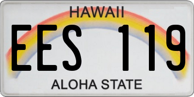 HI license plate EES119