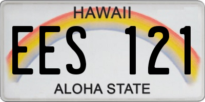 HI license plate EES121