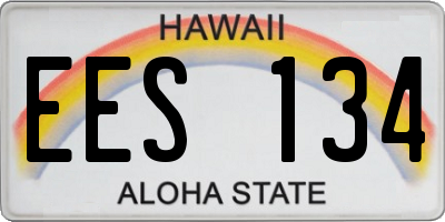 HI license plate EES134