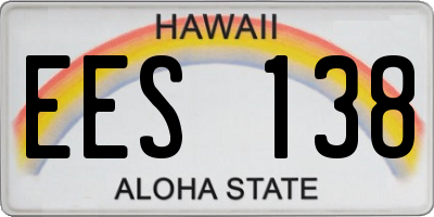 HI license plate EES138
