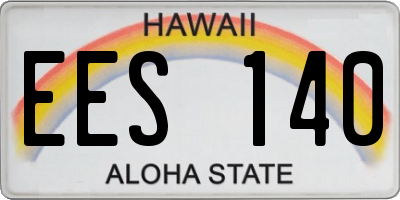 HI license plate EES140