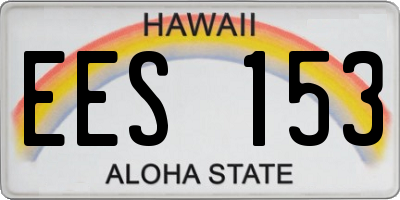 HI license plate EES153