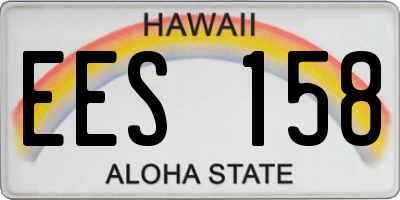 HI license plate EES158