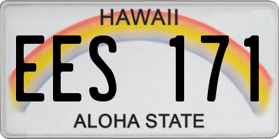 HI license plate EES171