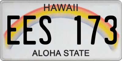 HI license plate EES173