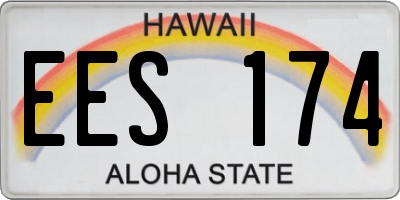 HI license plate EES174