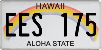 HI license plate EES175
