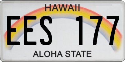HI license plate EES177