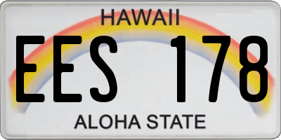 HI license plate EES178