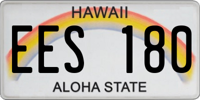 HI license plate EES180