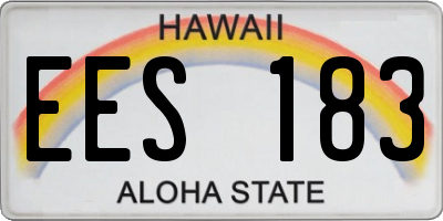 HI license plate EES183