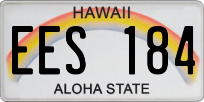 HI license plate EES184