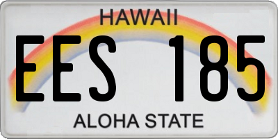 HI license plate EES185