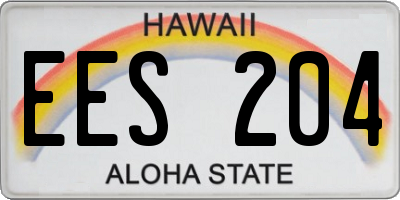HI license plate EES204