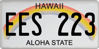 HI license plate EES223