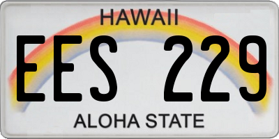HI license plate EES229