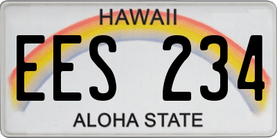HI license plate EES234
