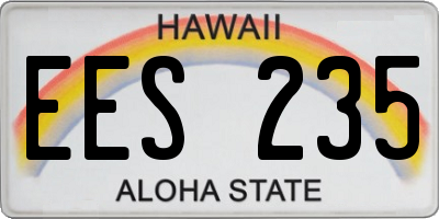 HI license plate EES235