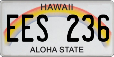 HI license plate EES236