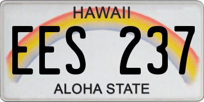 HI license plate EES237