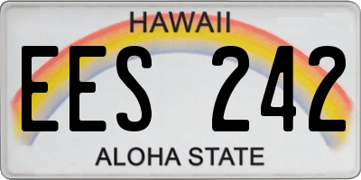 HI license plate EES242