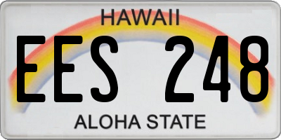 HI license plate EES248