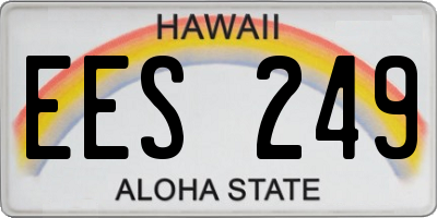 HI license plate EES249