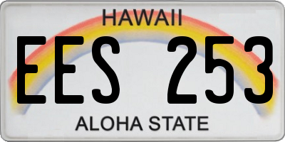 HI license plate EES253