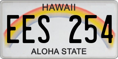 HI license plate EES254