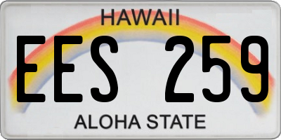 HI license plate EES259