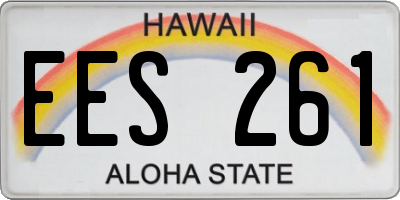 HI license plate EES261
