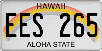 HI license plate EES265