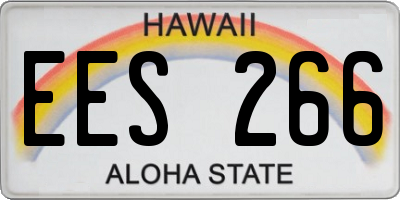 HI license plate EES266