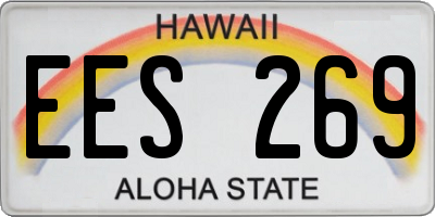 HI license plate EES269