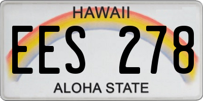 HI license plate EES278