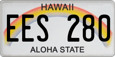 HI license plate EES280