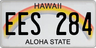 HI license plate EES284