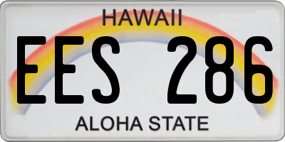 HI license plate EES286