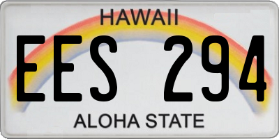 HI license plate EES294