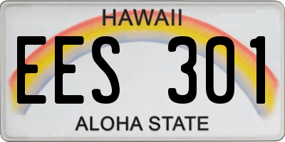 HI license plate EES301