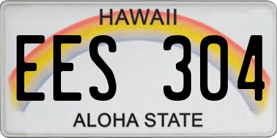 HI license plate EES304